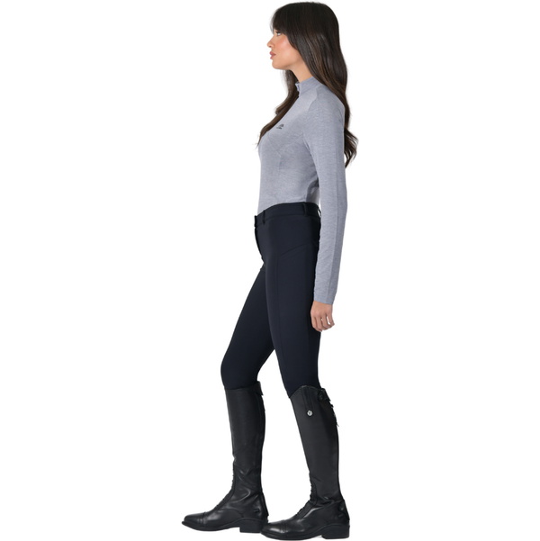 2026 WeatherBeeta Mujer 37.5 Ligero Rendimiento Manga Larga 1/4 Cremallera Zip Top 1029993007 - Navy / Mauve Wine Marle